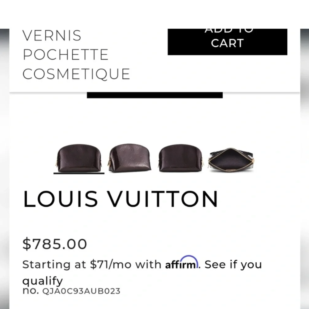 Louis Vuitton VERNIER Pochette COA & Box No Callouts Compare at $700+